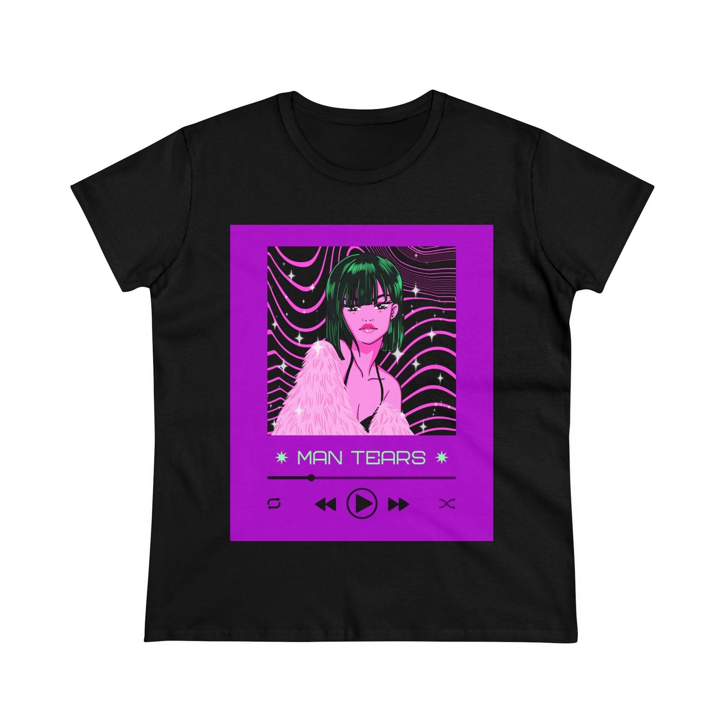 anime-style-t-shirt-design-template-with-a-customizable-media-player - Busy Bee Bazaar