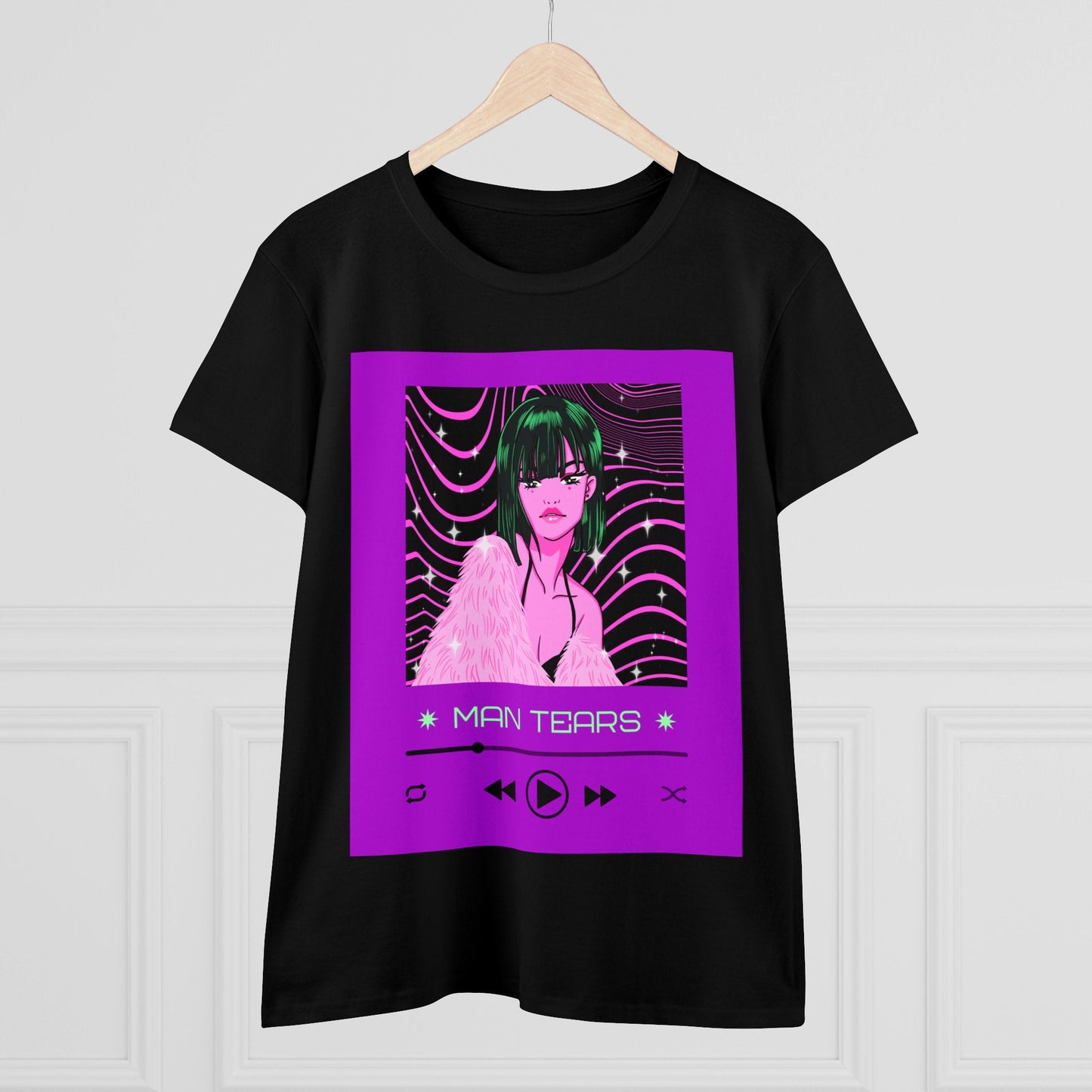 anime-style-t-shirt-design-template-with-a-customizable-media-player - Busy Bee Bazaar