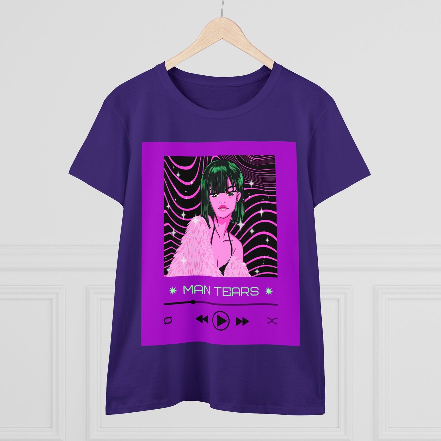 anime-style-t-shirt-design-template-with-a-customizable-media-player - Busy Bee Bazaar