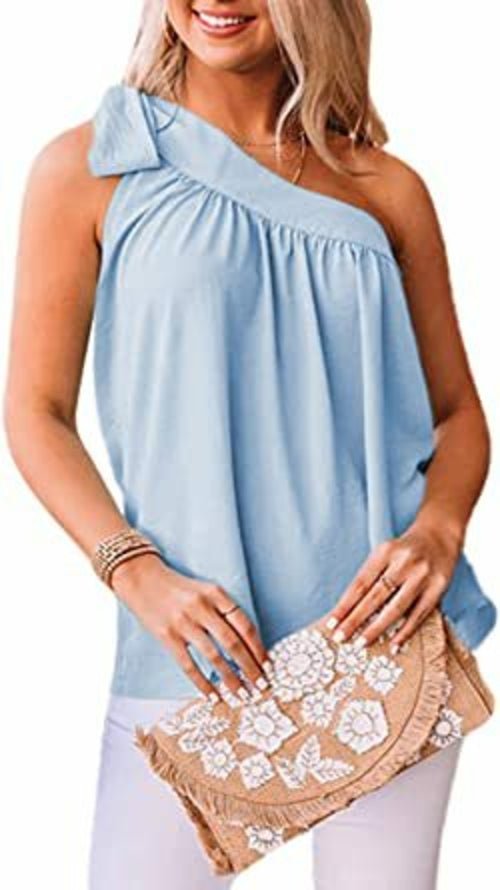 Asymmetric One-Shoulder Tops - Busy Bee Bazaar