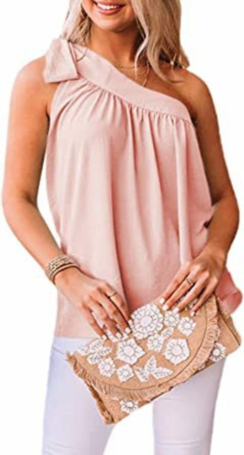 Asymmetric One-Shoulder Tops - Busy Bee Bazaar