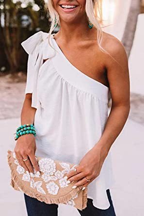 Asymmetric One-Shoulder Tops - Busy Bee Bazaar