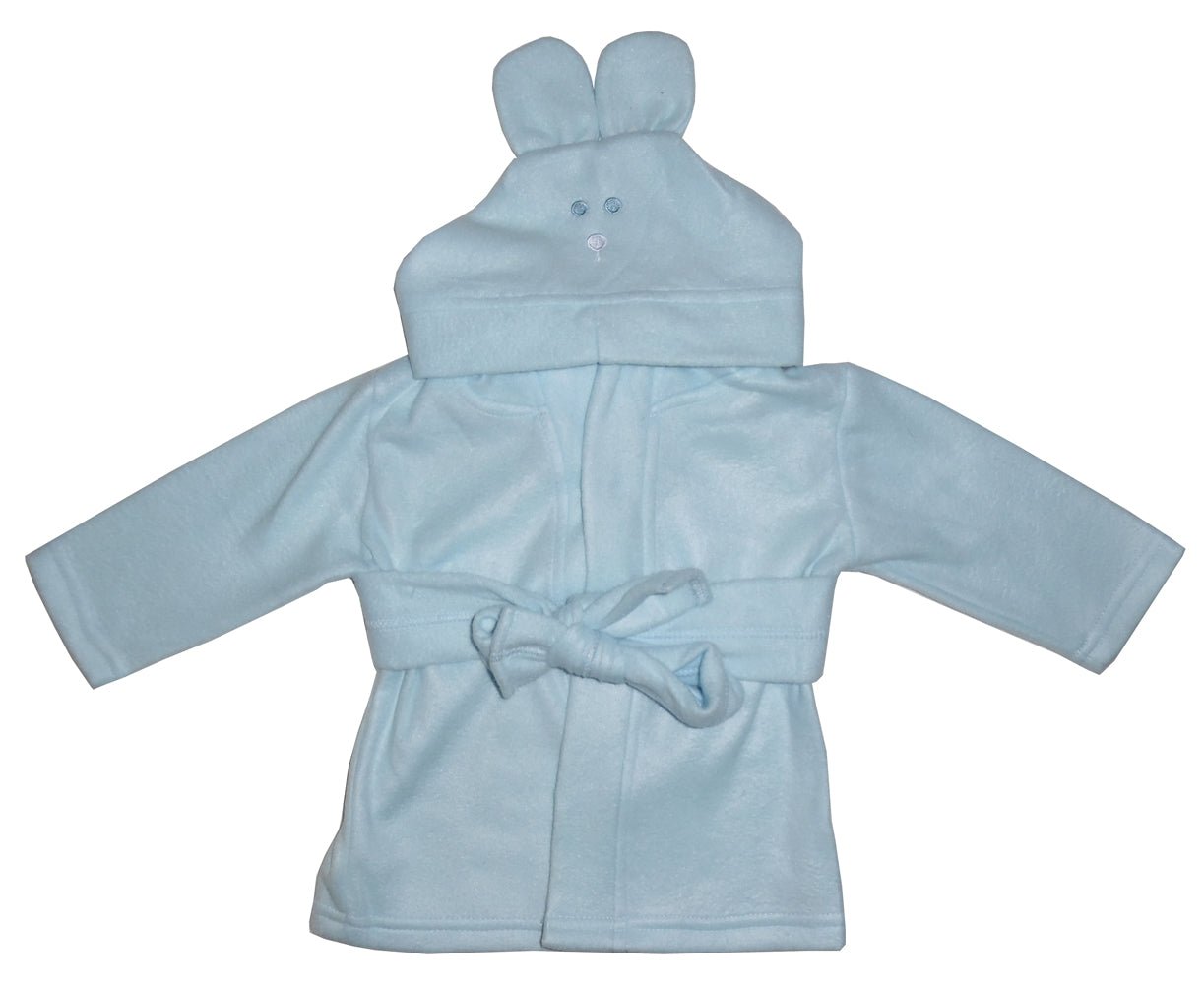 Bambini Fleece Robe With Hoodie Blue - Busy Bee Bazaar