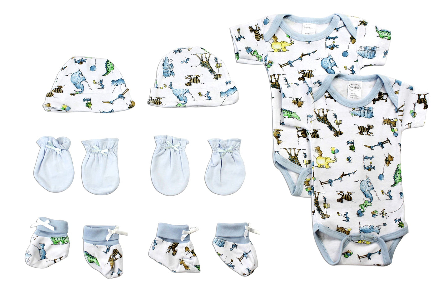Bambini Newborn Baby Boys 8 Pc Layette Baby Shower Gift Set - Busy Bee Bazaar