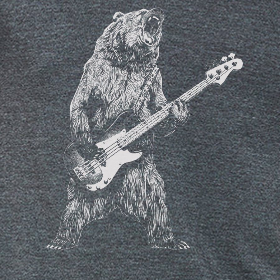Bear Playing Bass Guitar - Busy Bee Bazaar