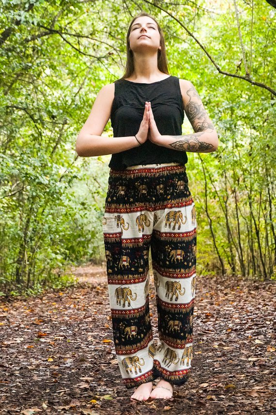 Black ELEPHANT Pants Women Harem Pants Boho Pants - Busy Bee Bazaar