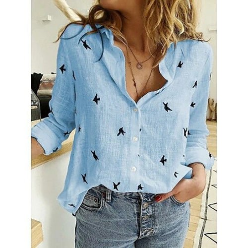 Casual Cotton Linen White Yellow Shirt Top - Busy Bee Bazaar
