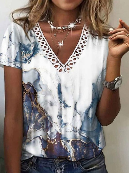 Casual Loose Short Sleeves T-Shirts Women Fashion Elegant Tops - Busy Bee Bazaar