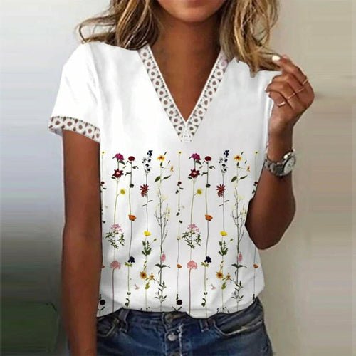 Casual Loose Short Sleeves T-Shirts Women Fashion Elegant Tops - Busy Bee Bazaar