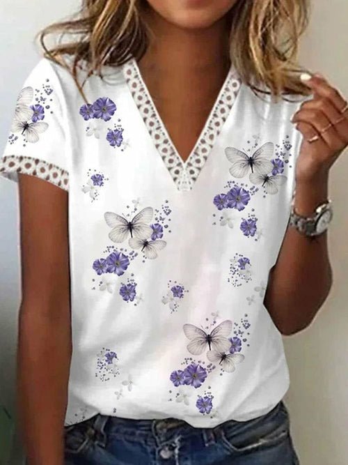 Casual Loose Short Sleeves T-Shirts Women Fashion Elegant Tops - Busy Bee Bazaar