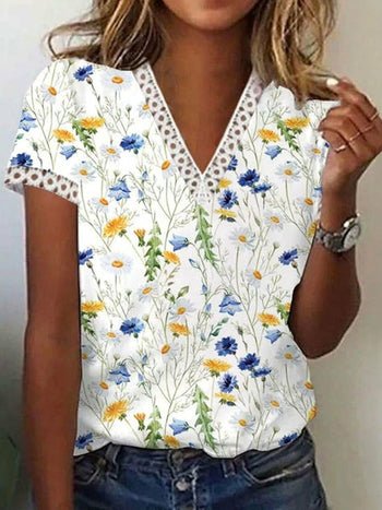Casual Loose Short Sleeves T-Shirts Women Fashion Elegant Tops - Busy Bee Bazaar
