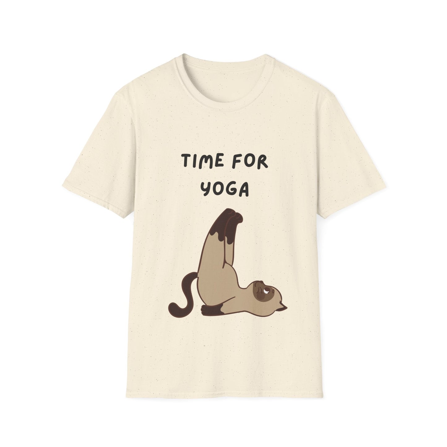 Cat doing yoga Unisex Softstyle T-Shirt - Busy Bee Bazaar
