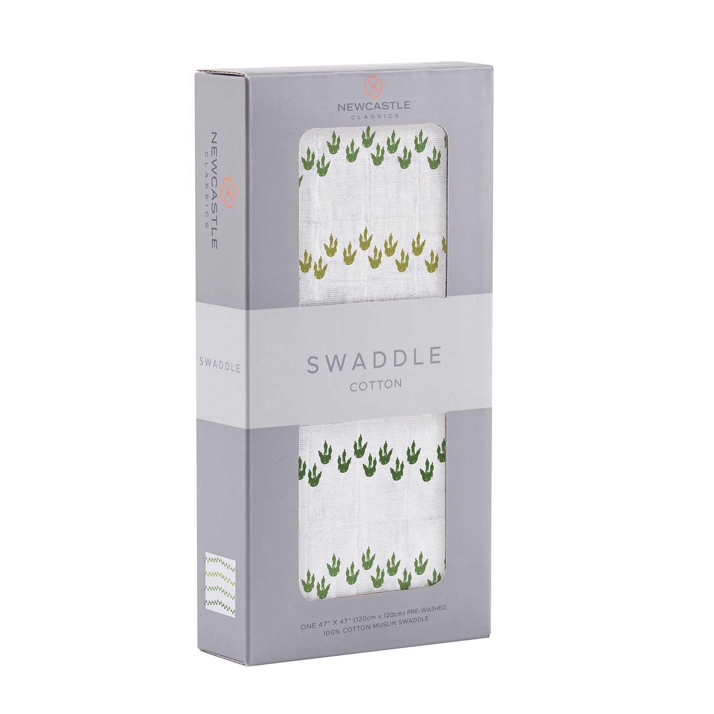 Dino Feet Cotton Muslin Swaddle - Busy Bee Bazaar