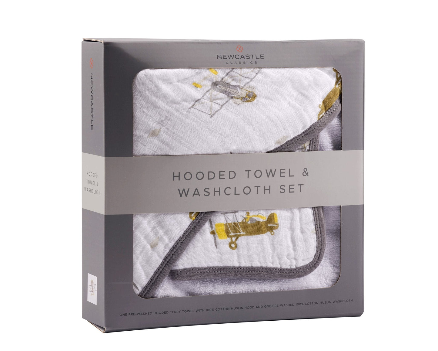 Flying Elephant Hooded Towel and Washcloth Set - Busy Bee Bazaar