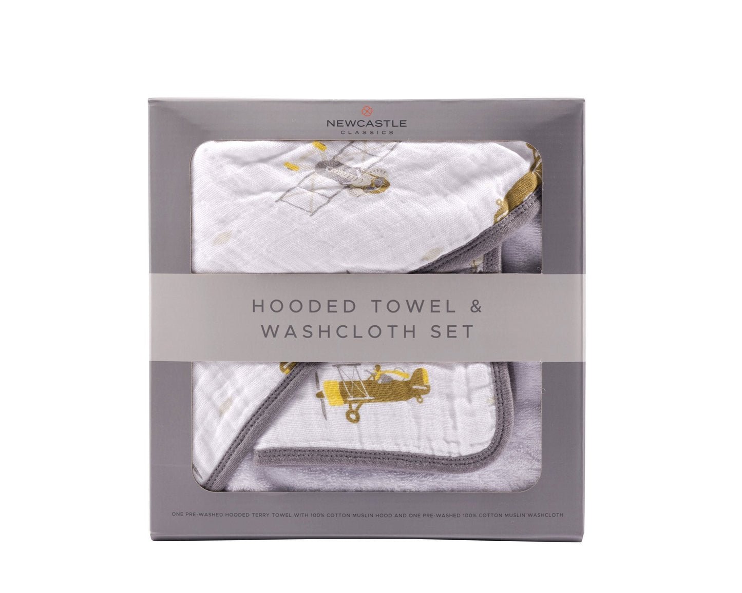 Flying Elephant Hooded Towel and Washcloth Set - Busy Bee Bazaar