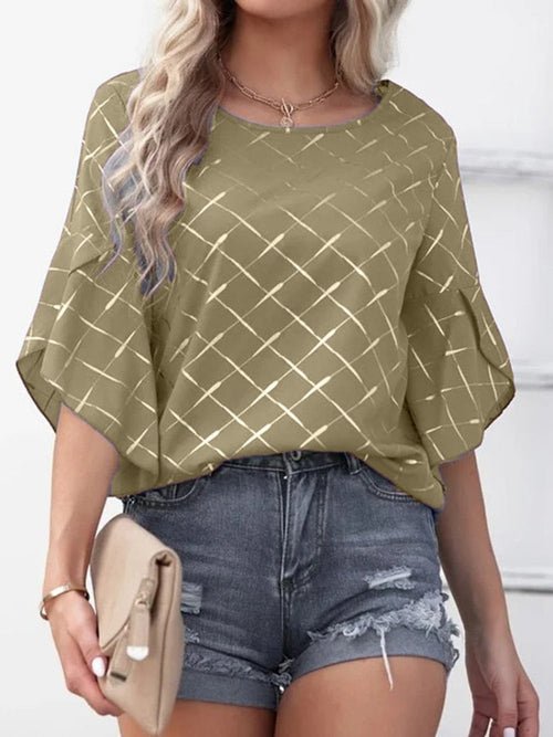 Half Sleeve Round Neck Oversized Printed Shirts - Busy Bee Bazaar
