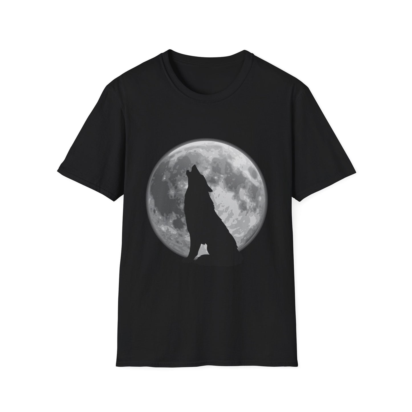 Howling wolf Unisex Softstyle T-Shirt - Busy Bee Bazaar