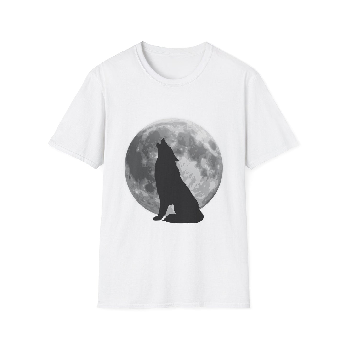 Howling wolf Unisex Softstyle T-Shirt - Busy Bee Bazaar