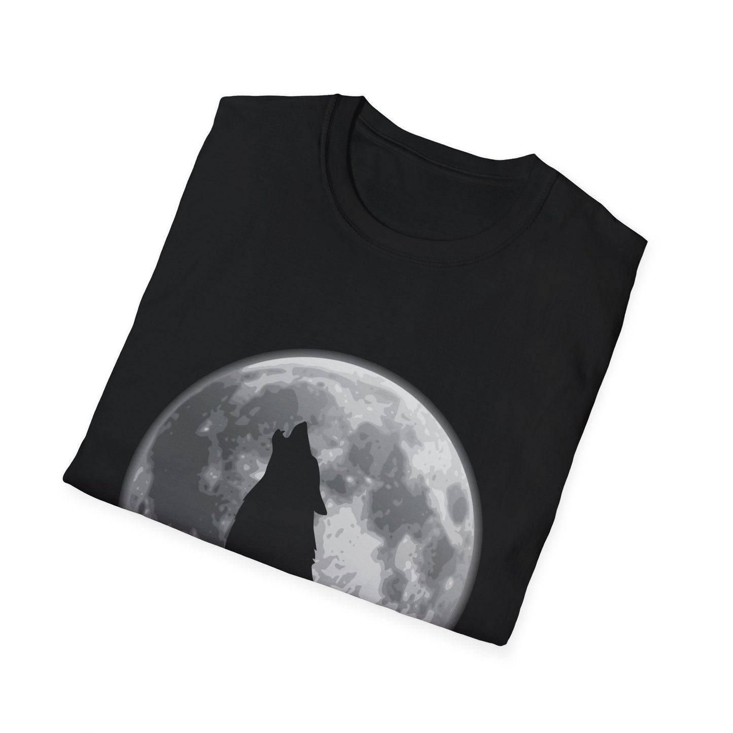 Howling wolf Unisex Softstyle T-Shirt - Busy Bee Bazaar