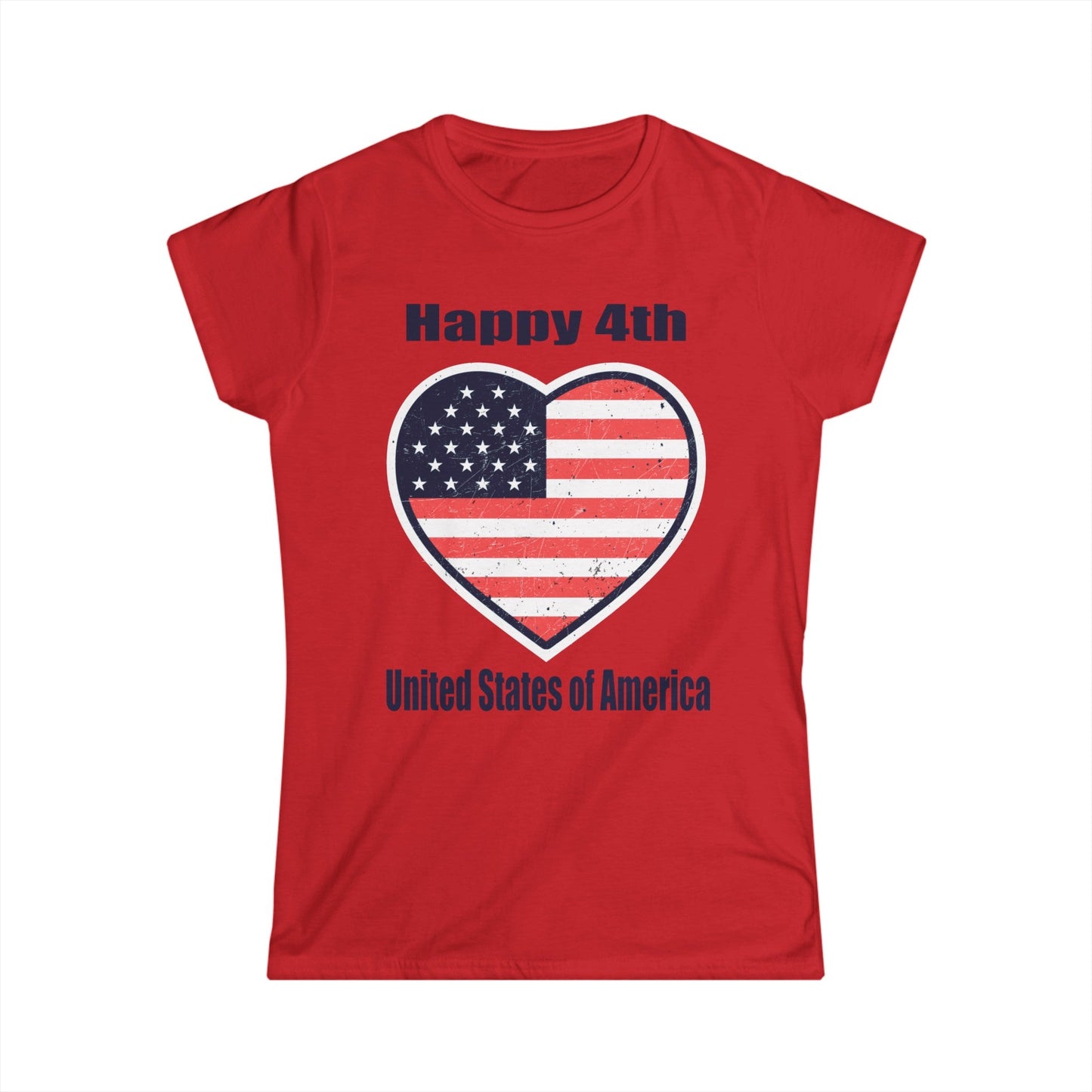 I Heart 4th of July Women's Softstyle Tee - Busy Bee Bazaar