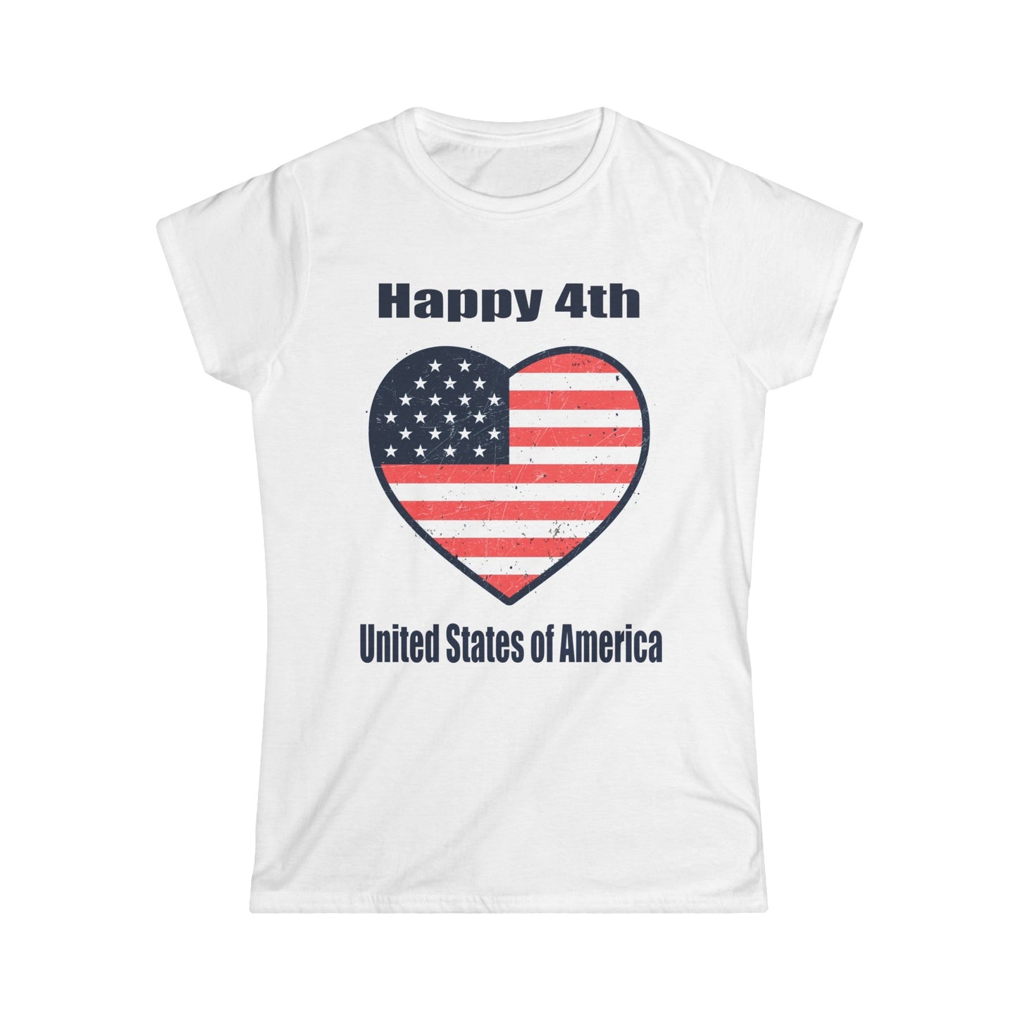 I Heart 4th of July Women's Softstyle Tee - Busy Bee Bazaar