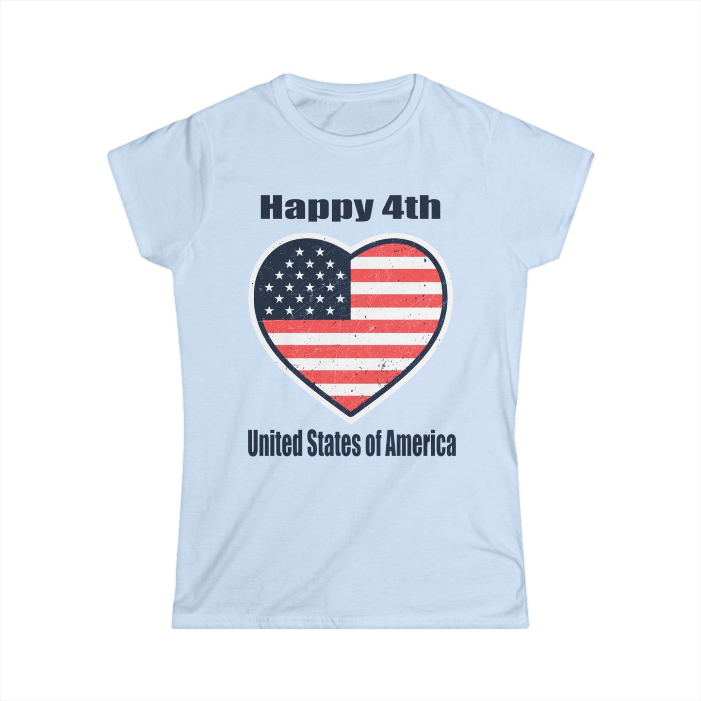 I Heart 4th of July Women's Softstyle Tee - Busy Bee Bazaar