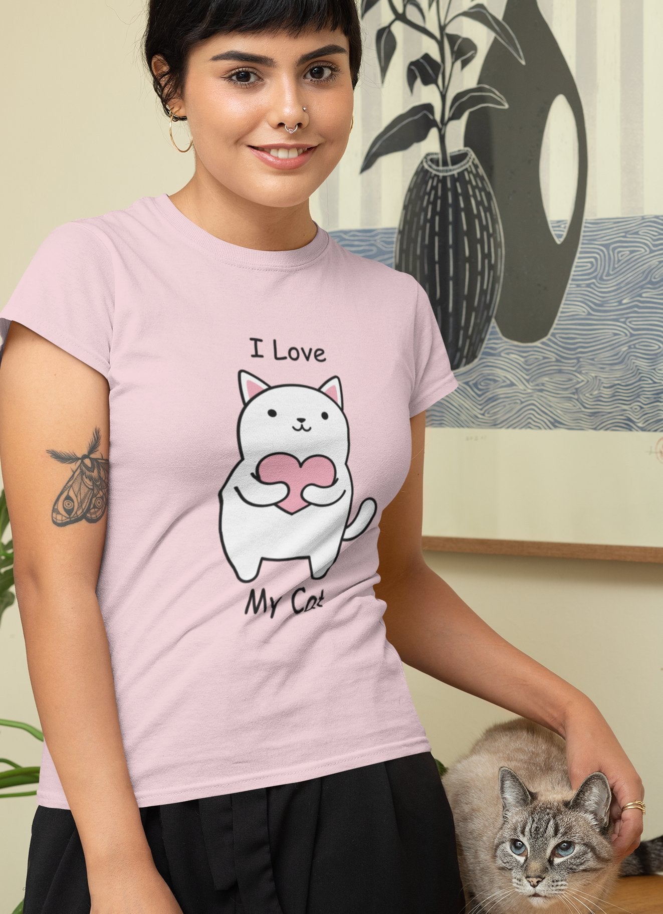 I Love My Cat Unisex Heavy Cotton Tee - Busy Bee Bazaar