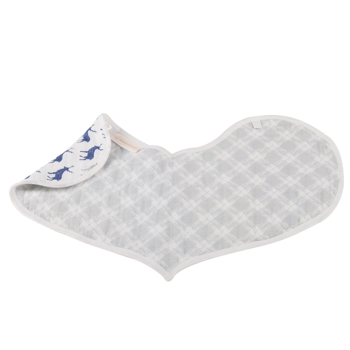 In The Wild Elephant Cotton Burp Cloth Bib 2PK - Busy Bee Bazaar