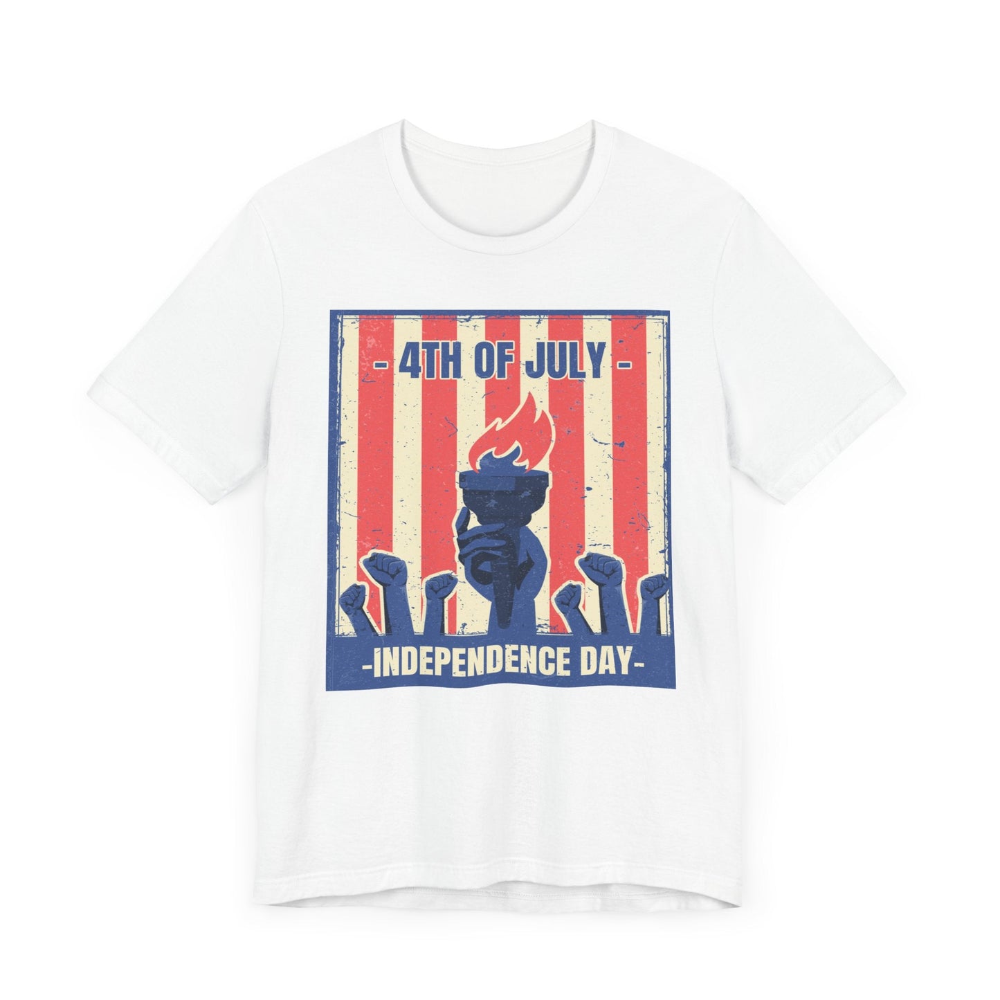 Liberty Torch Independence Day Unisex Jersey Short Sleeve Tee - Busy Bee Bazaar