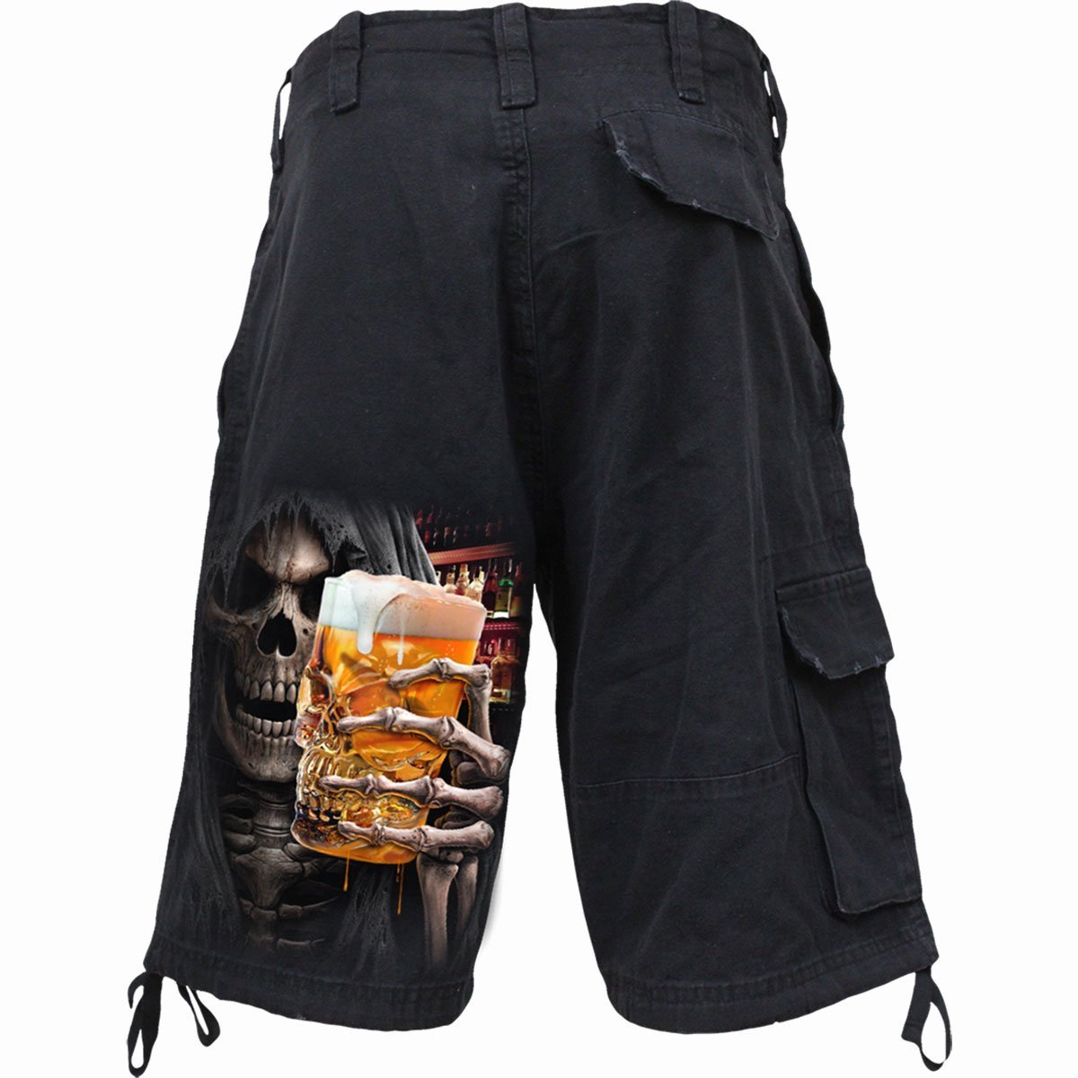 LIVE LOUD - Vintage Cargo Shorts Black - Busy Bee Bazaar