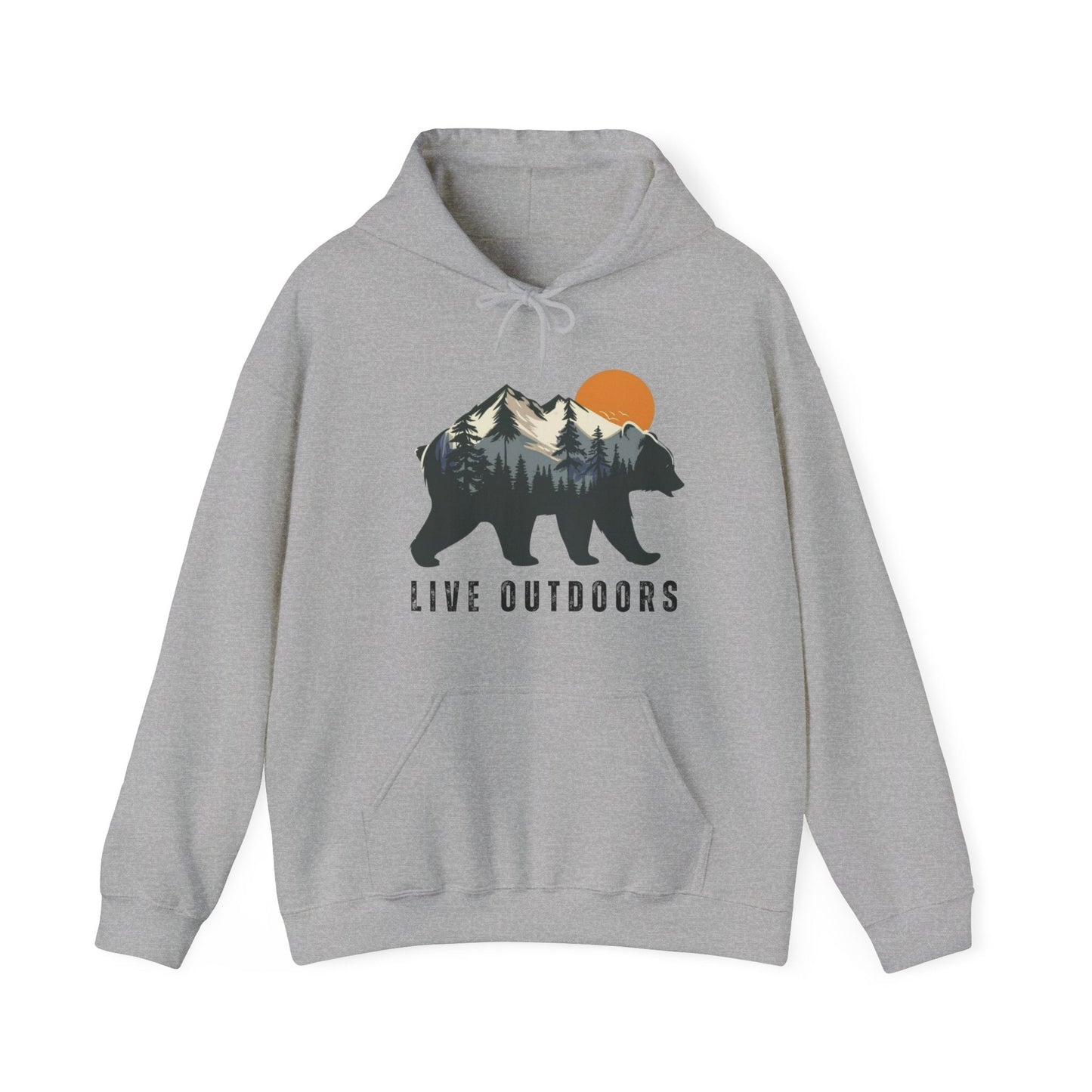 Live Outside Bear in the Mountains hoodie - Busy Bee Bazaar
