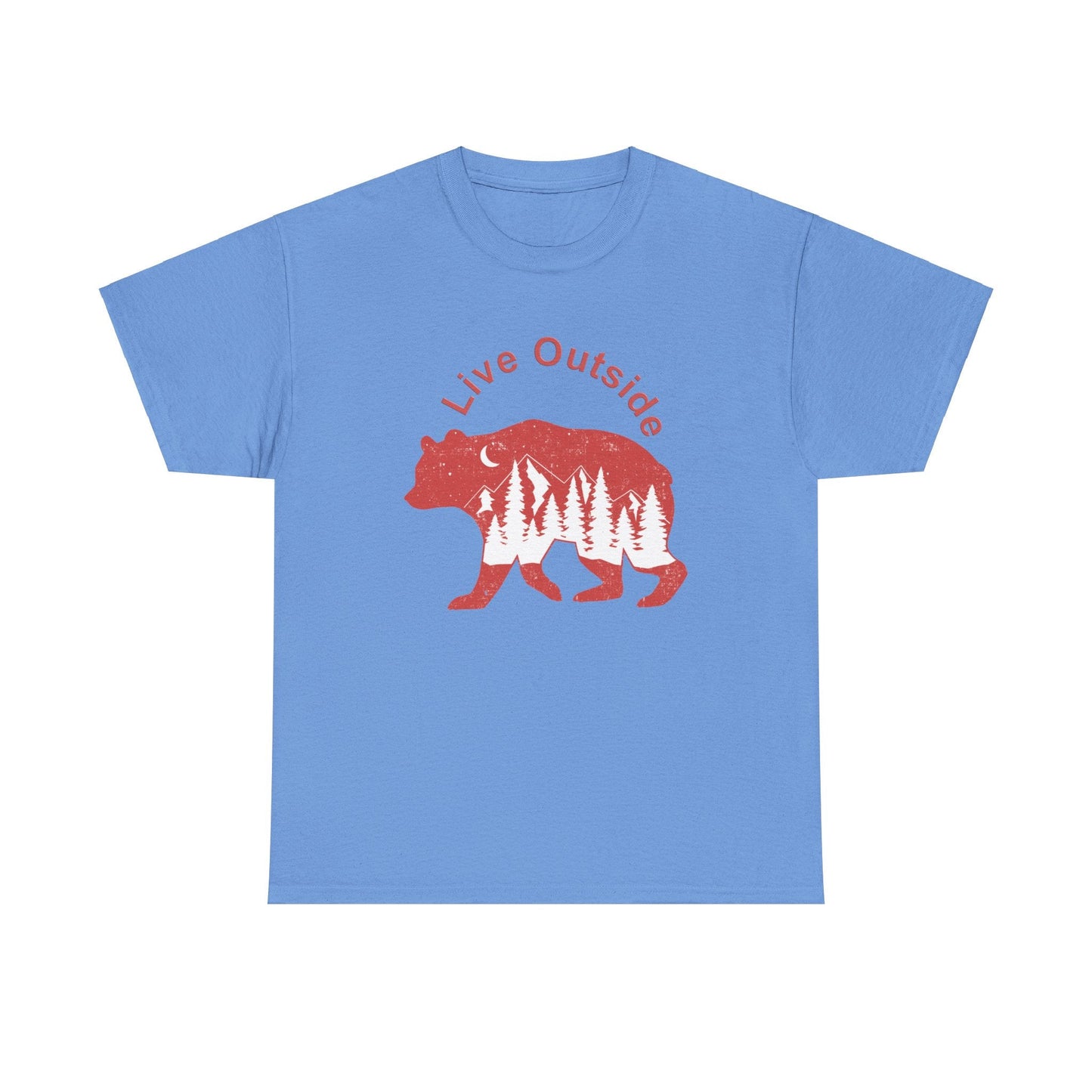 Live Outside Bear Unisex Heavy Cotton Tee - Busy Bee Bazaar