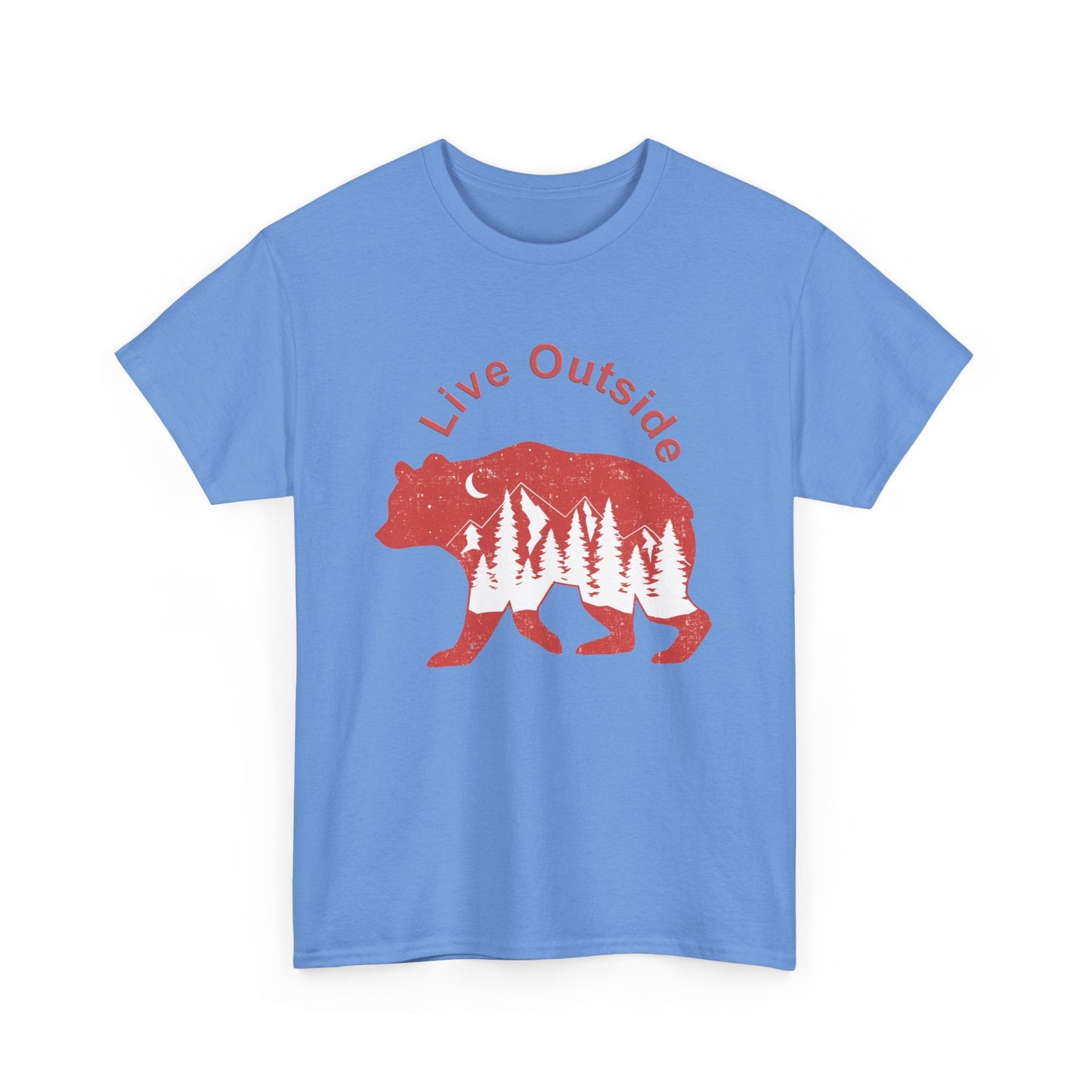 Live Outside Bear Unisex Heavy Cotton Tee - Busy Bee Bazaar