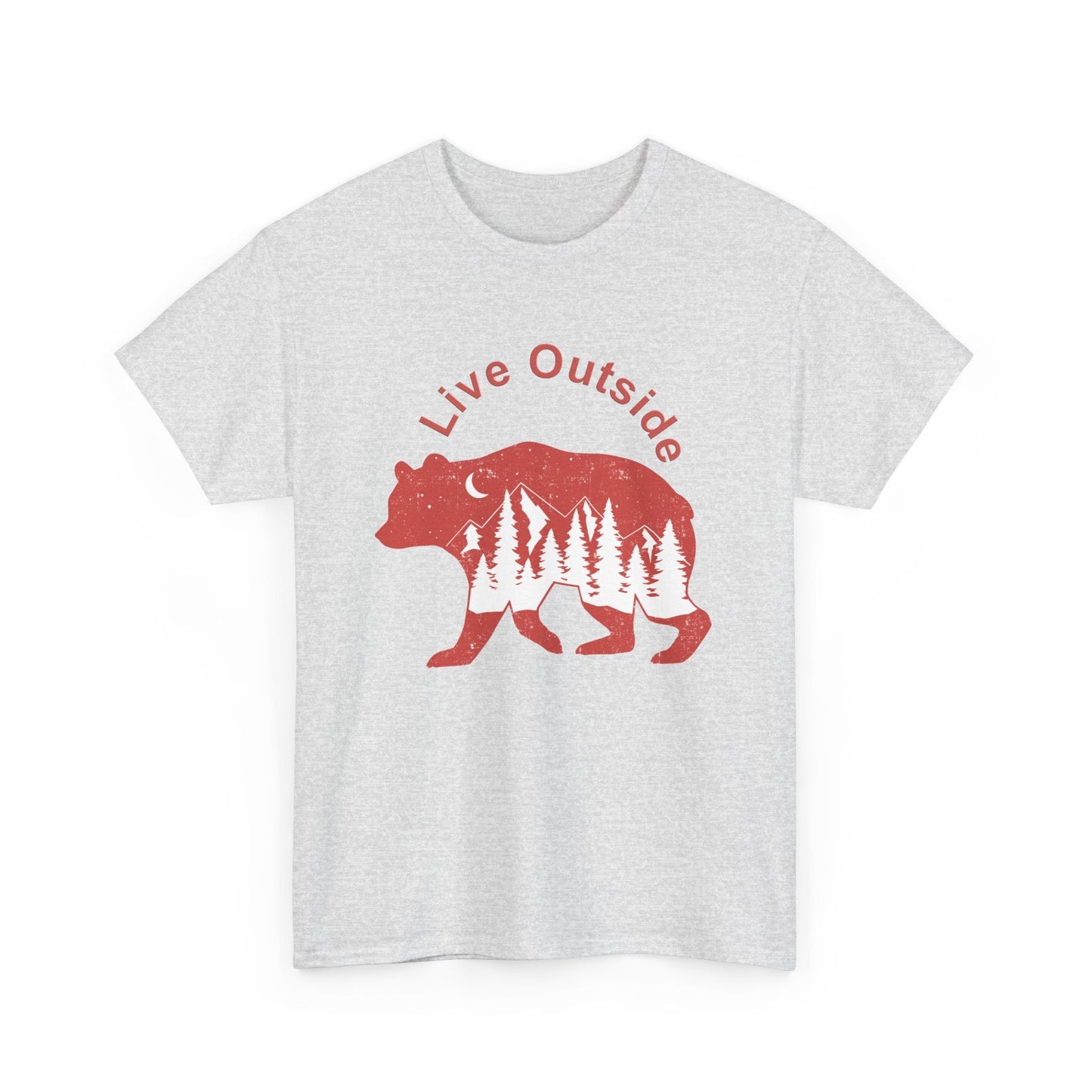 Live Outside Bear Unisex Heavy Cotton Tee - Busy Bee Bazaar