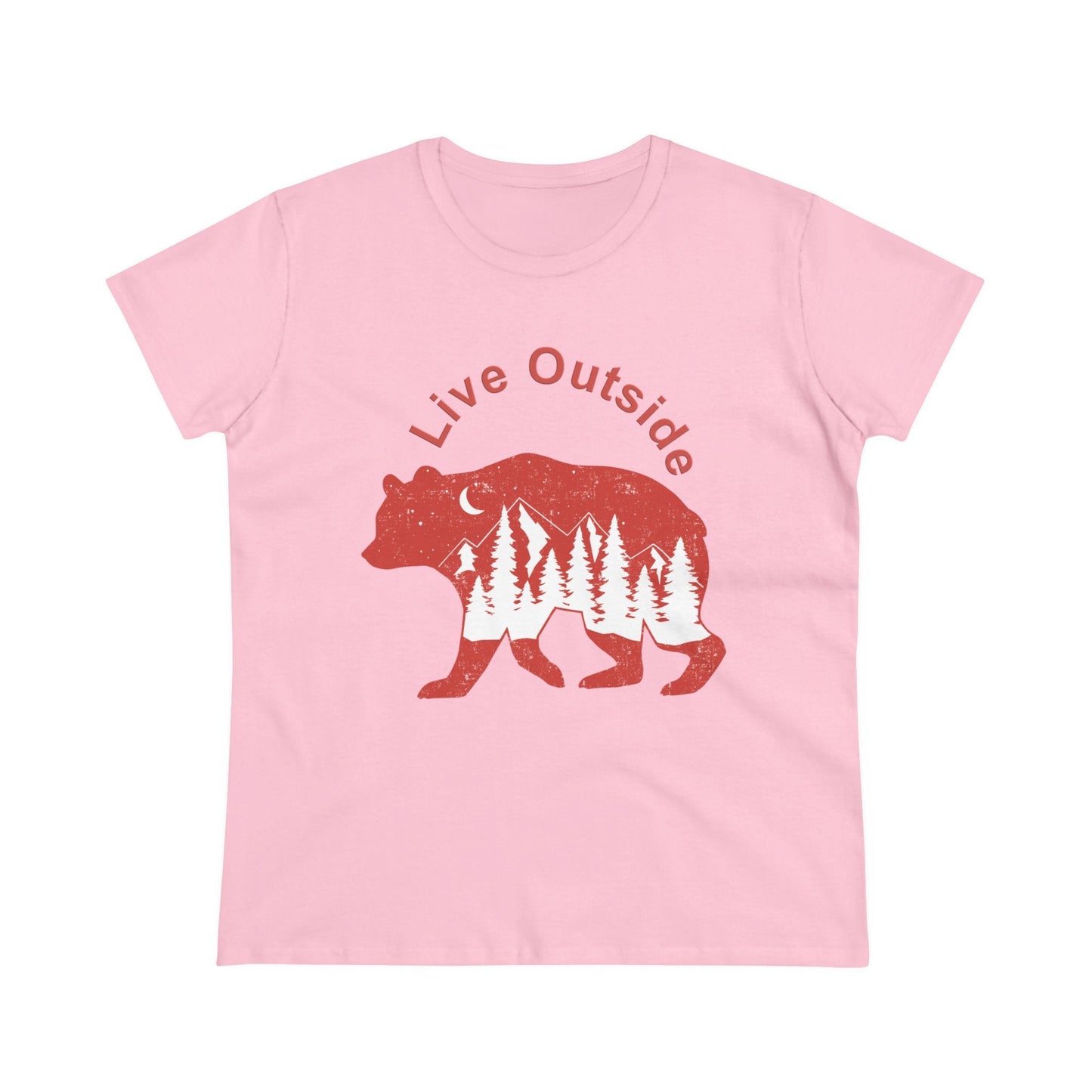 Live outside Women's Midweight Cotton Tee - Busy Bee Bazaar