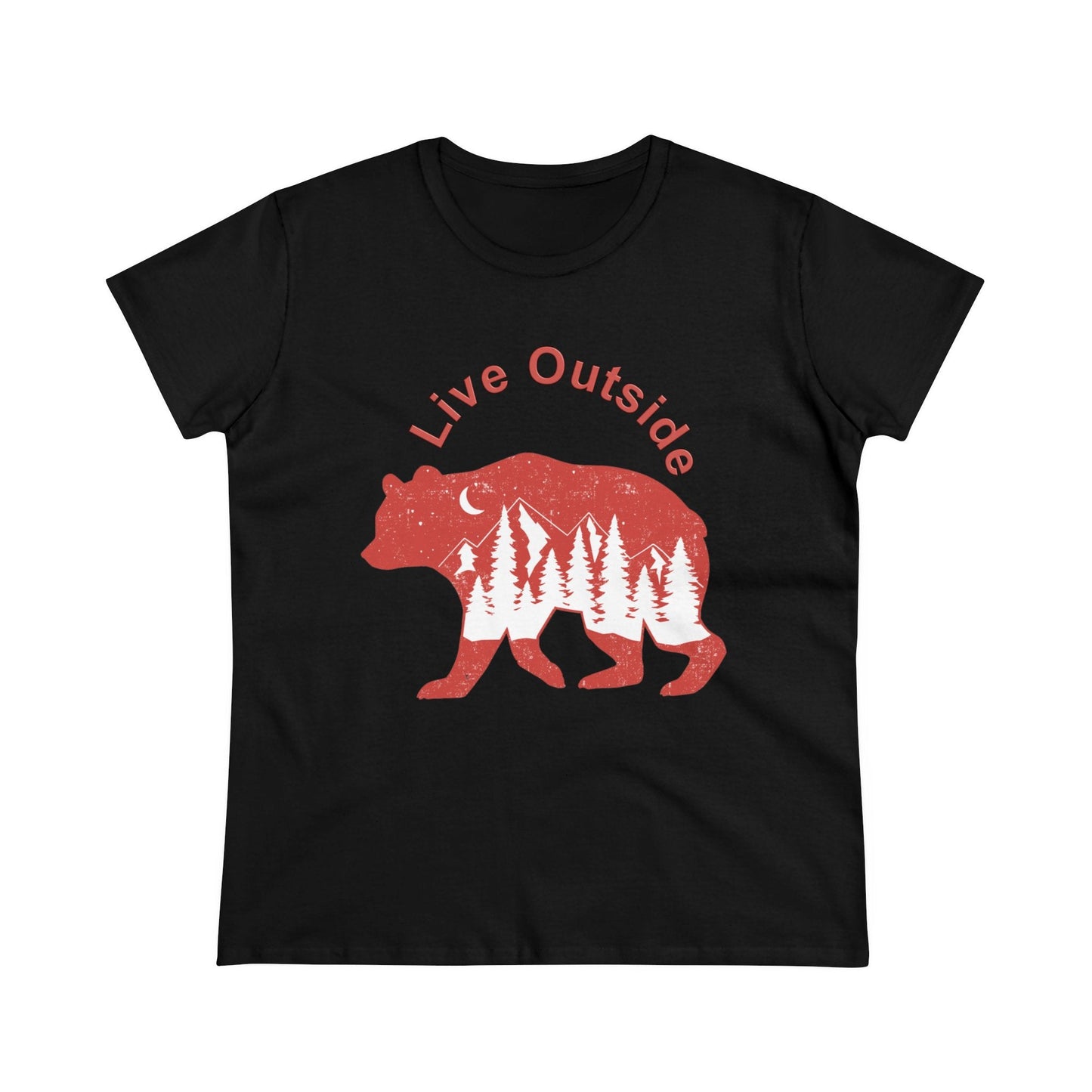 Live outside Women's Midweight Cotton Tee - Busy Bee Bazaar