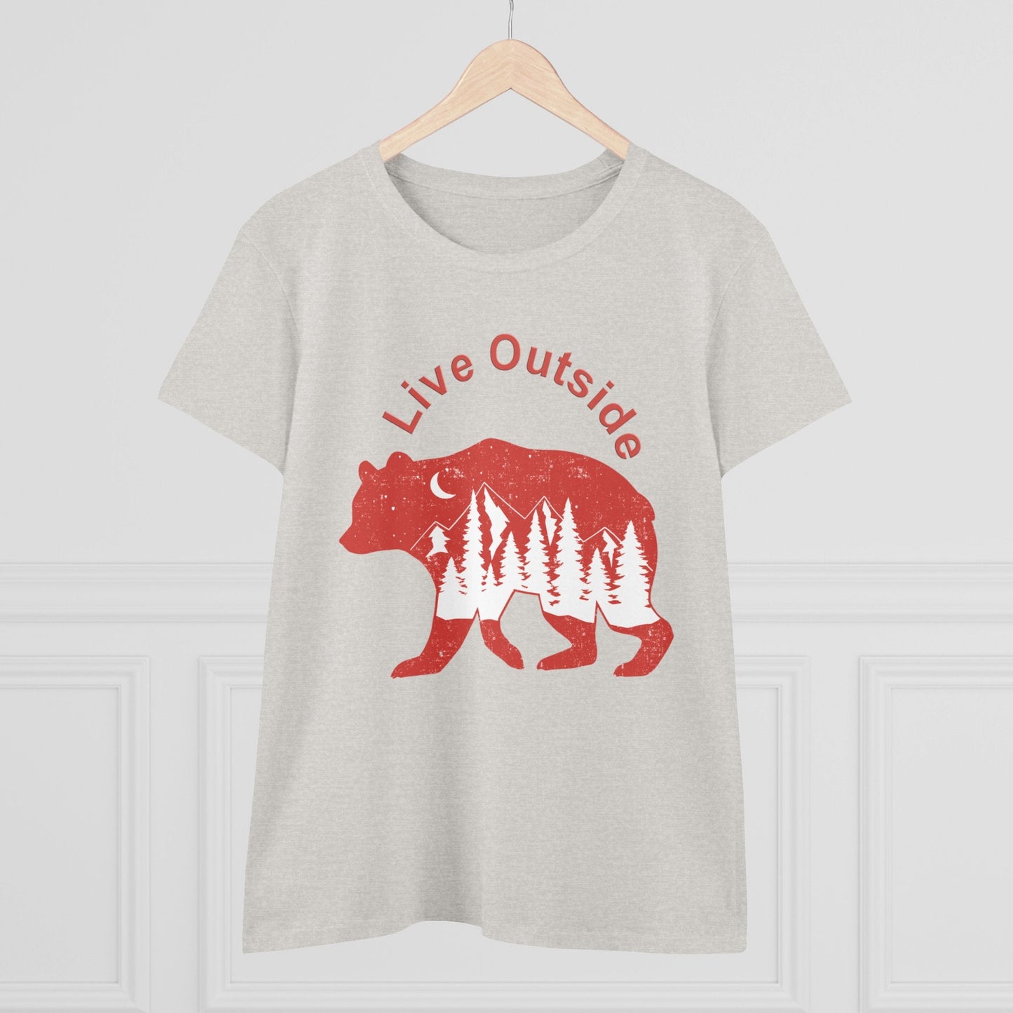 Live outside Women's Midweight Cotton Tee - Busy Bee Bazaar