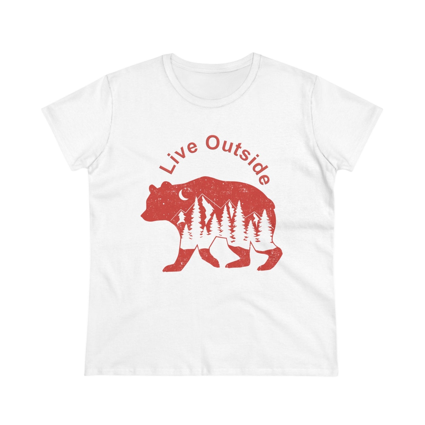 Live outside Women's Midweight Cotton Tee - Busy Bee Bazaar