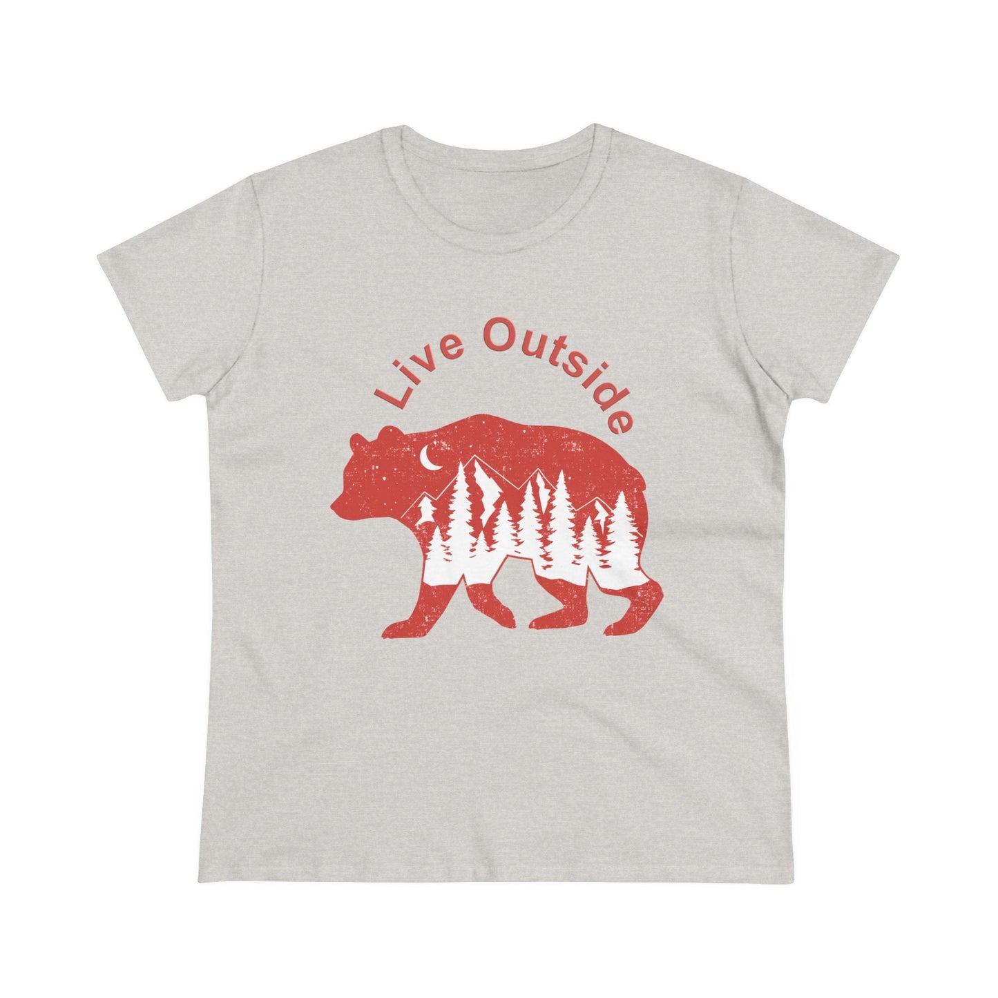 Live outside Women's Midweight Cotton Tee - Busy Bee Bazaar