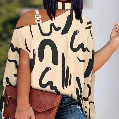 Loose Hollow Out Halter Short Batwing Sleeve Top Blouses Streetwear - Busy Bee Bazaar