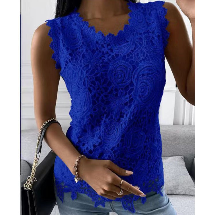 New Top Vest Lace Shirt - Busy Bee Bazaar