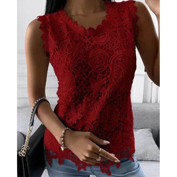 New Top Vest Lace Shirt - Busy Bee Bazaar