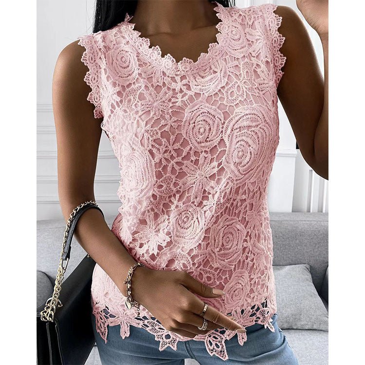 New Top Vest Lace Shirt - Busy Bee Bazaar