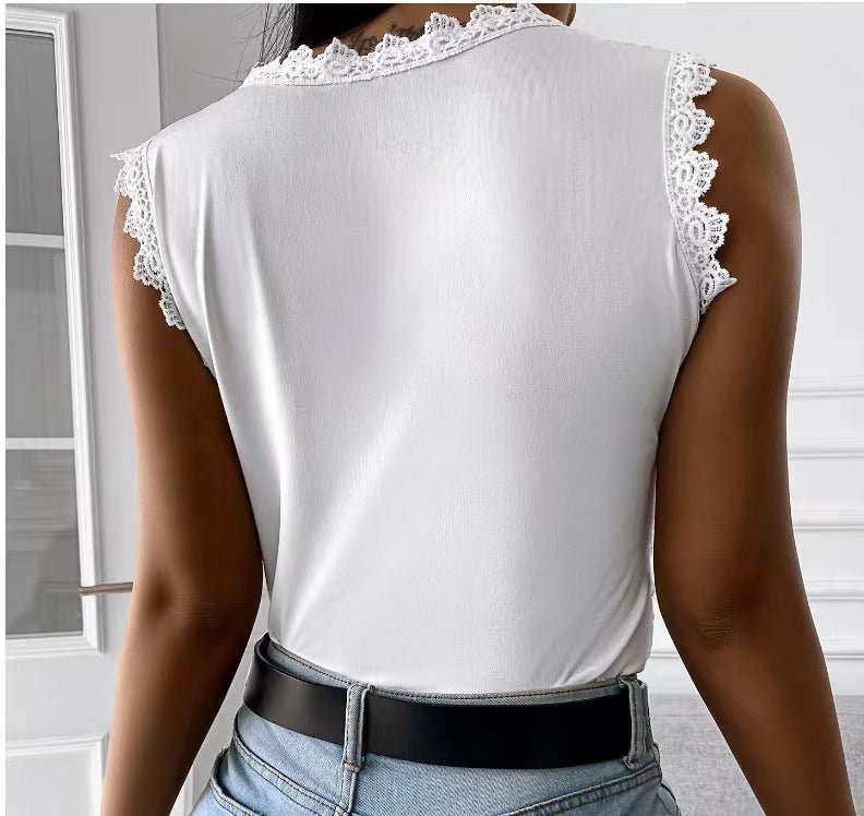New Top Vest Lace Shirt - Busy Bee Bazaar