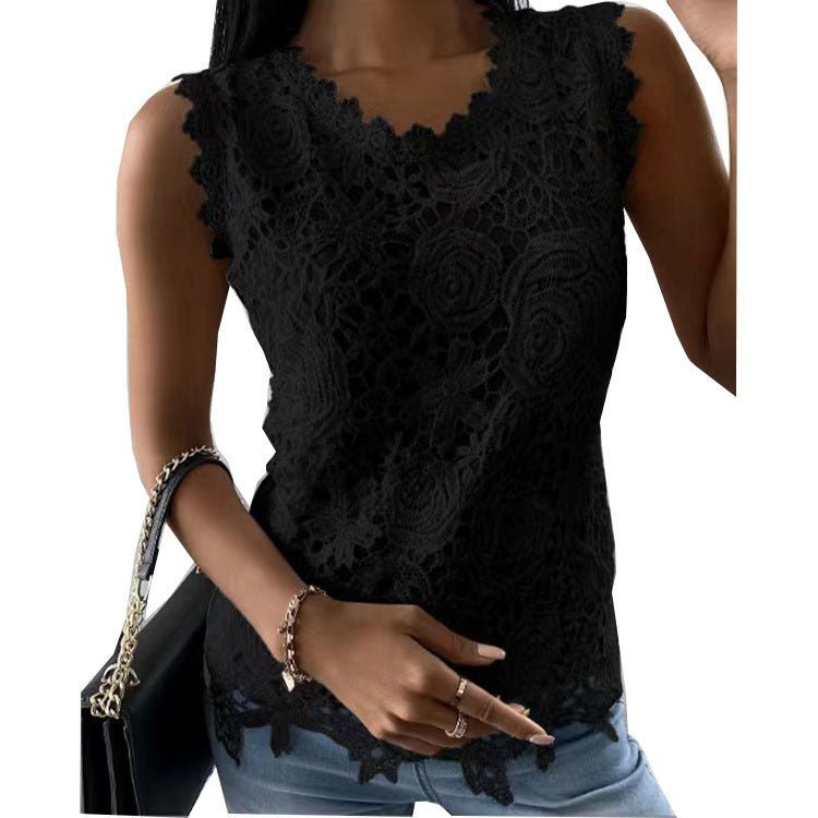 New Top Vest Lace Shirt - Busy Bee Bazaar