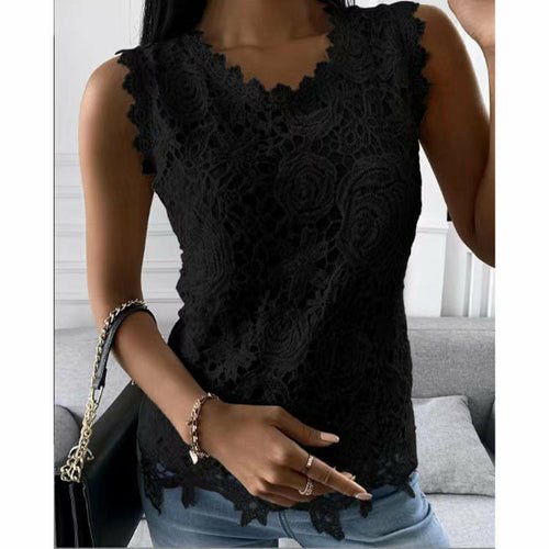 New Top Vest Lace Shirt - Busy Bee Bazaar