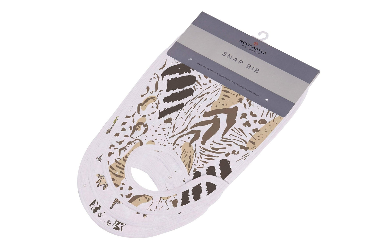 On The Savannah Bamboo Muslin Snap Bibs 3PK - Busy Bee Bazaar