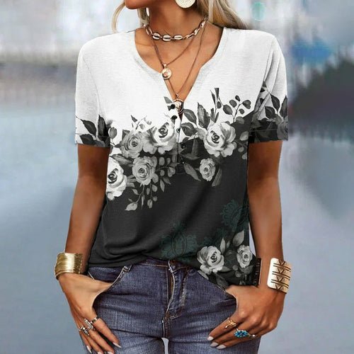Printed national fashion T-shirt woman - Busy Bee Bazaar