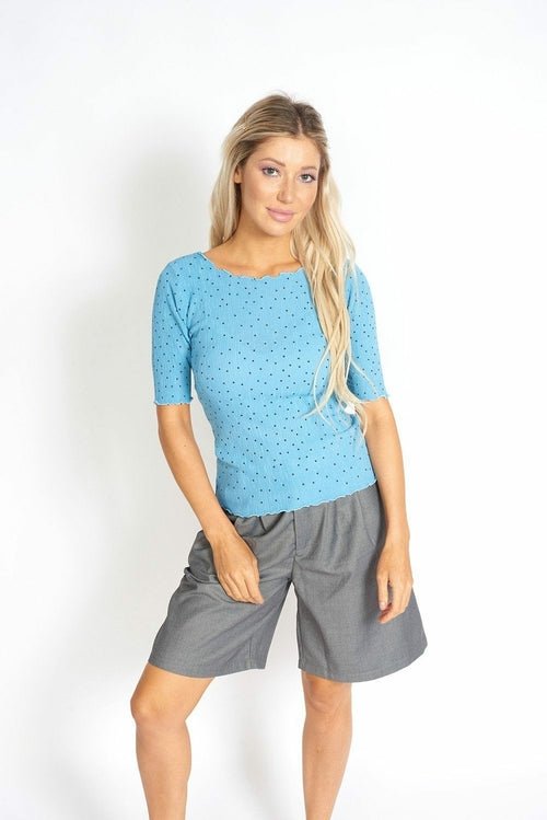 So Sweet Frill Polka Dots Top - Busy Bee Bazaar