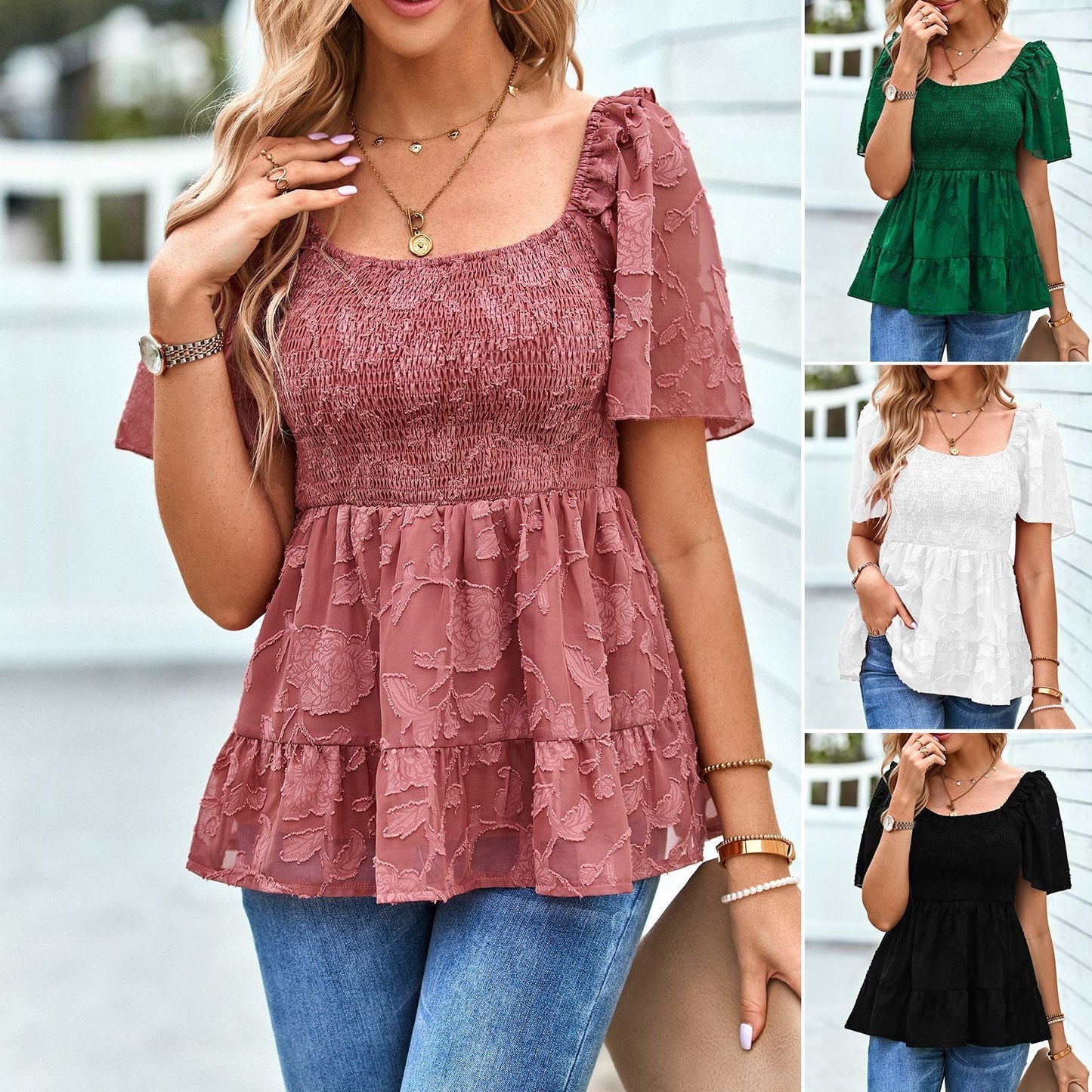 Square Neckline Shirt - Busy Bee Bazaar